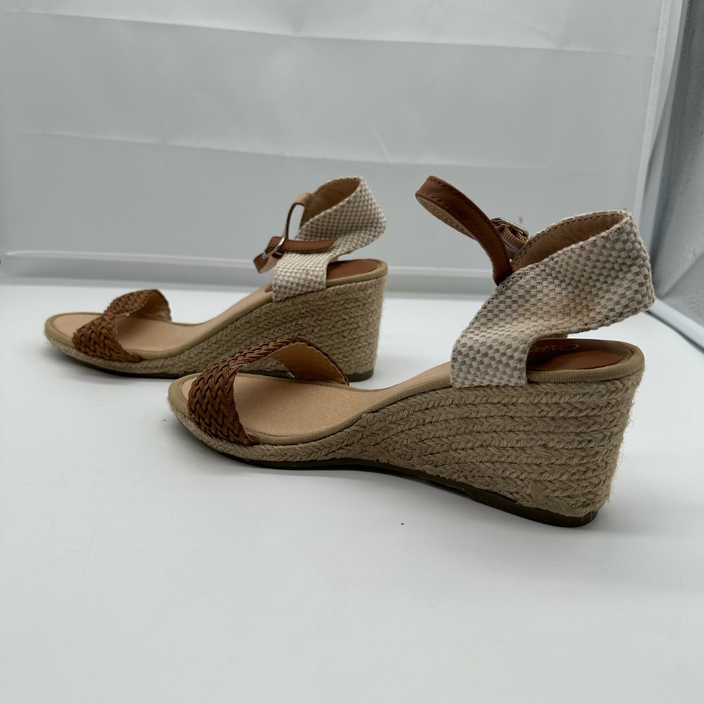 EUC Womens Cato Tan Wedges Shoes Corded 7 - Picture 4 of 5